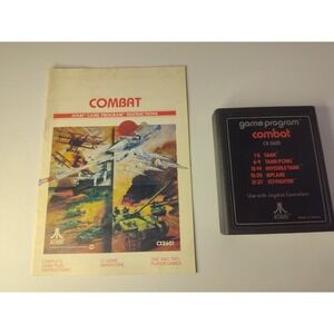 Combat 1978 ATARI Game Program  CX-2601 game and manual